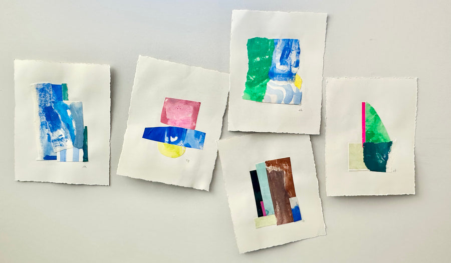 Abstract paper collages by ina ida studio